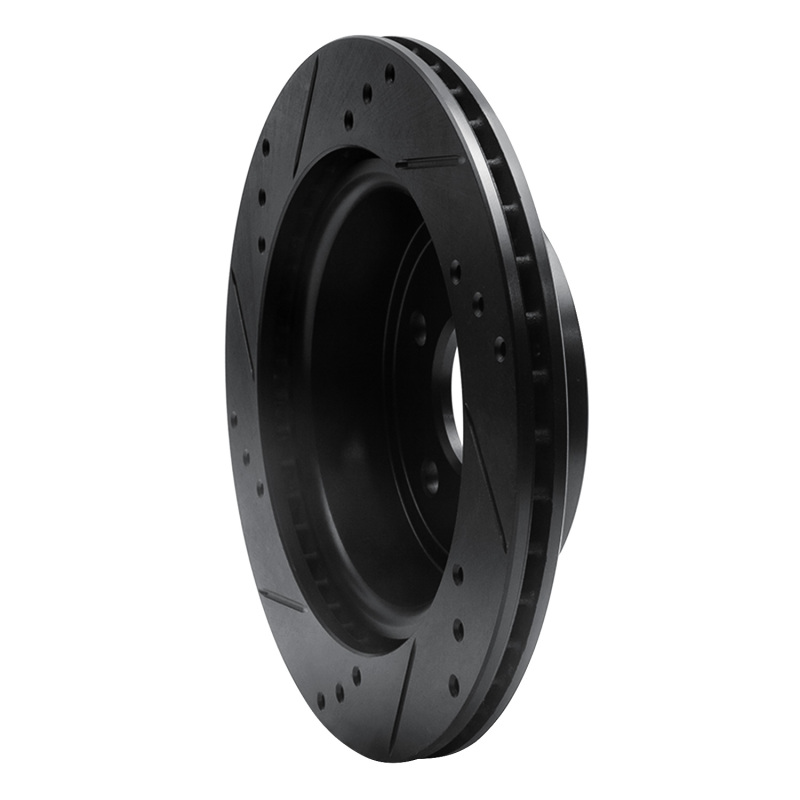 Chevrolet Cobalt Brake Rotor (1) - Rear Right - R1 Concepts - Drilled & Slotted - Black - `08-`10